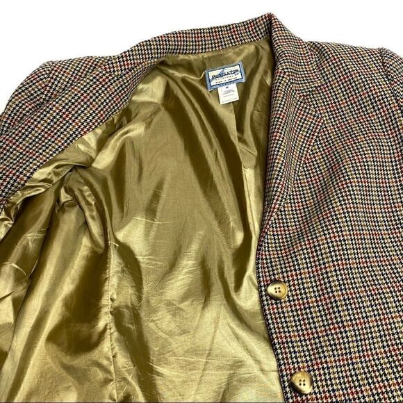 Pendleton originals tan houndstooth wool blazer size MP - Picture 8 of 16